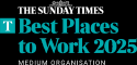 Logo for The Sunday Times Best Places to Work 2025 Medium Organisation award